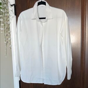 Source Unknown Elegant White Button-Up Blouse